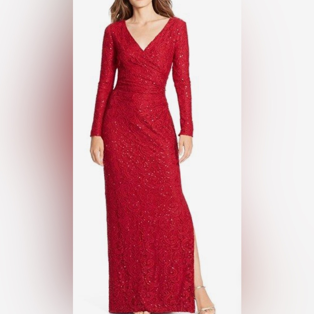Lauren Ralph Lauren Sequin Lace Gown